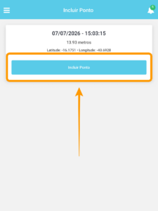 Tela de incluir ponto offline
